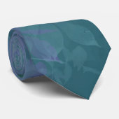抽象芸術自然シェードティール(緑がかった色)ブルーパープルアート ネクタイ (ロール)
