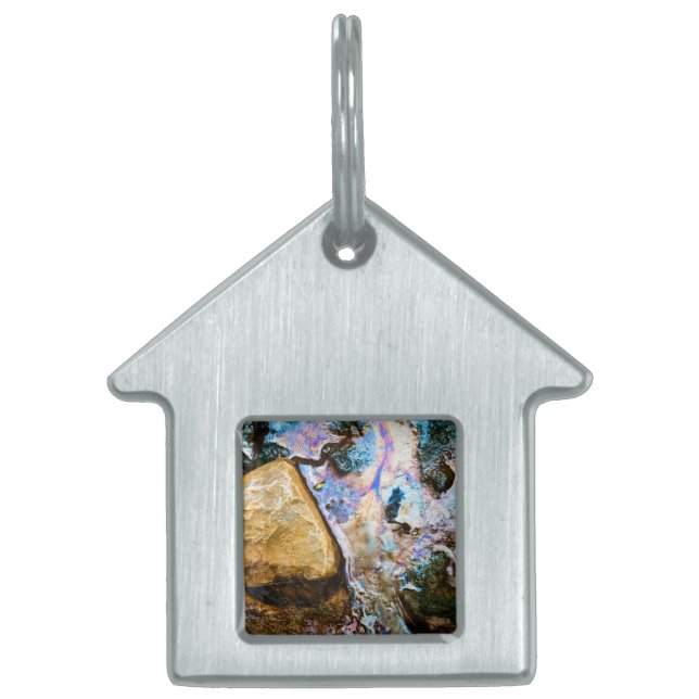 抽象芸術自然スチルウォーターペットIDラベル ペットネームタグ (正面)