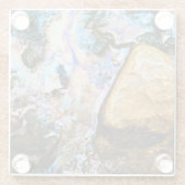 抽象芸術自然スチル・ウォーター・グラス・コースター ガラスコースター (裏面)