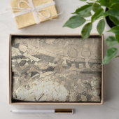 抽象芸術自然セピア色風変わり調法 薄葉紙 (ギフト)