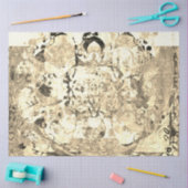 抽象芸術自然セピア色風変わり調法 薄葉紙 (クラフト)