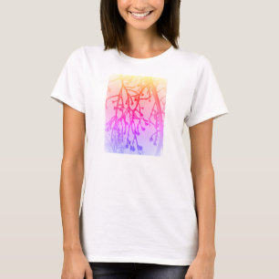抽象芸術自然ツリー雪Tシャツ Tシャツ