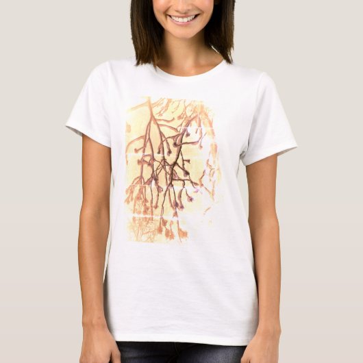 抽象芸術自然ツリー雪Tシャツ Tシャツ (正面)