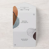 抽象芸術自然フローラ オールインワン招待状 (外側)