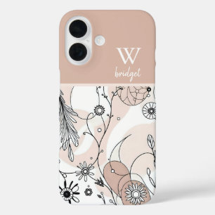 抽象芸術自然ボホミニマルスタイル iPhone 16ケース