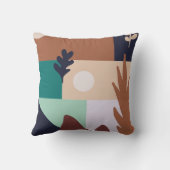 抽象芸術自然ボホランドスケープ クッション (裏面)