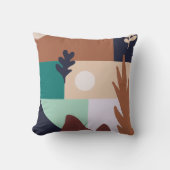 抽象芸術自然ボホランドスケープ クッション (正面)