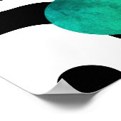 抽象芸術自然ポップ・アートの白黒ポスター ポスター (角)