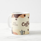 抽象芸術自然マグカップデザイン コーヒーマグカップ (正面左)