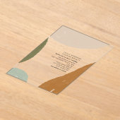 抽象芸術自然ミ絵を描ミナモダンリスト結婚ズ アクリル招待状 (レイダウン)