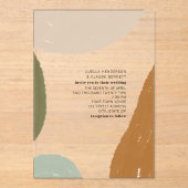 抽象芸術自然ミ絵を描ミナモダンリスト結婚ズ アクリル招待状 (正面)