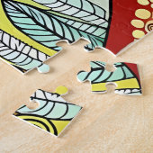 抽象芸術自然ラインアートドールザカントリーサイド ジグソーパズル (側面)