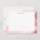 抽象芸術自然水の色縁どはパーソナライズされたない ノートカード (正面)