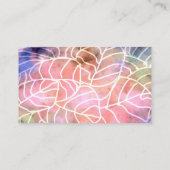 抽象芸術自然水彩葉デザイン 名刺 (裏面)