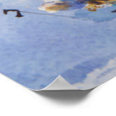 抽象芸術自然背景(フローラモチーフ) ポスター (角)