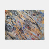 抽象芸術自然金銀蝶 ドアマット (正面)