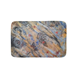 抽象芸術自然金銀蝶 バスマット