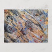 抽象芸術自然金銀蝶 ポストカード (裏面)