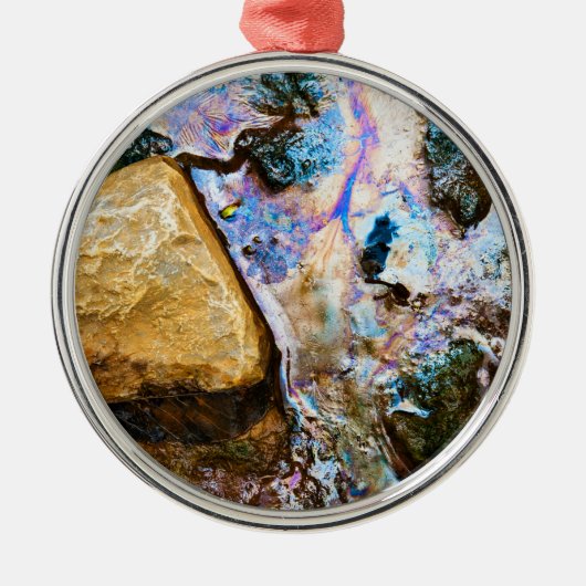 抽象芸術自然静止水金属オーナメント メタルオーナメント (正面)