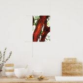 抽象芸術自然 – まだら樹皮1 ポスター (キッチン)