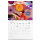 抽象芸術自然 カレンダー (2月 2027)