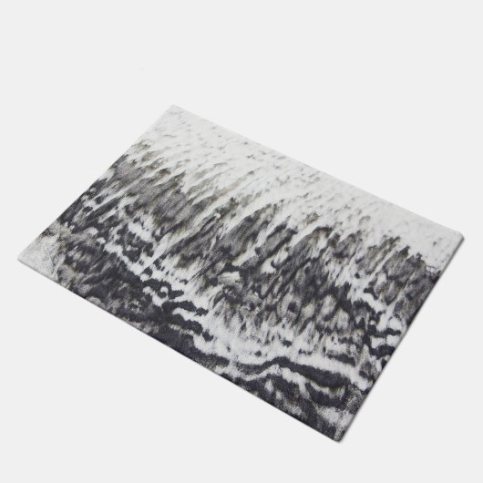 抽象芸術自然-ビーチぼやけ2 ドアマット (アングル)