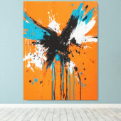 抽象芸術自由の翼 キャンバスプリント (インサイチュ (ウッドフロア))