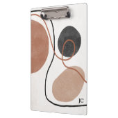 抽象芸術自由形状 – 茶色と黒 クリップボード (左)