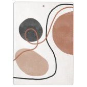 抽象芸術自由形状 – 茶色と黒 クリップボード (裏面)