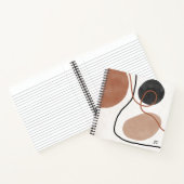 抽象芸術自由形状 – 茶色と黒 ノートブック (内部)