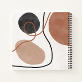 抽象芸術自由形状 – 茶色と黒 ノートブック (裏面)