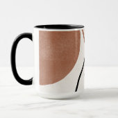 抽象芸術自由形状 – 茶色と黒 マグカップ (左)