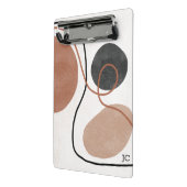 抽象芸術自由形状 – 茶色と黒 ミニクリップボード (アングル2)