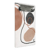 抽象芸術自由形状 – 茶色と黒 ミニクリップボード (アングル)