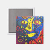 抽象芸術自画像 マグネット (正面/裏面)