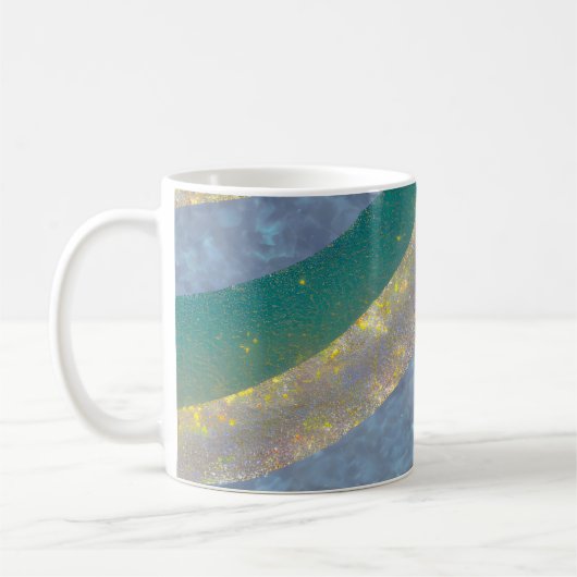 抽象芸術船外破砕波16 コーヒーマグカップ (左)
