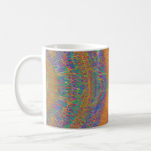 抽象芸術船外破砕波27 コーヒーマグカップ (左)