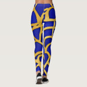 抽象芸術船首折れ波11 レギンス (裏面)