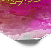 抽象芸術色のアラビア語のカリマ ポスター (角)