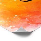 抽象芸術色のアラビア語のArrahman ポスター (角)