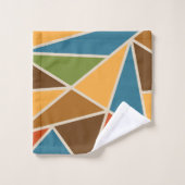 抽象芸術色のジオメトリックレトロ バスタオルセット (ウォッシュタオル)