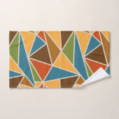 抽象芸術色のジオメトリックレトロ バスタオルセット (ハンドタオル)