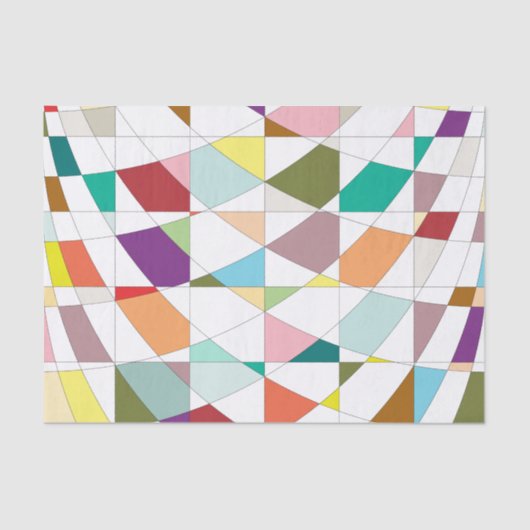 抽象芸術色のタペストリー 薄葉紙 (正面)