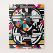 抽象芸術色のモダン芸術的な踊り ジグソーパズル (縦)