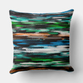 抽象芸術色の水彩模様 クッション (裏面)