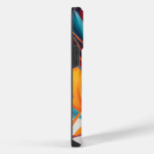 抽象芸術色の移動 iPhoneケース (右側面)