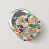 抽象芸術色の金ゴールド 缶バッジ (正面&裏面)