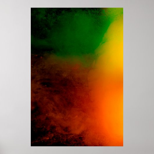 抽象芸術色の黒いバックグロの粉塵の爆発 ポスター (正面)