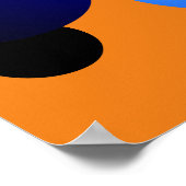 抽象芸術色ドット過負荷 ポスター (角)