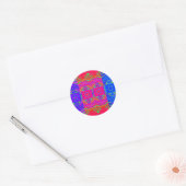抽象芸術色パターン ラウンドシール (封筒)